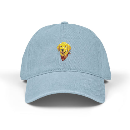 Golden Retriever Washed Cotton Baseball Cap - Vintage Dog Dad Hat