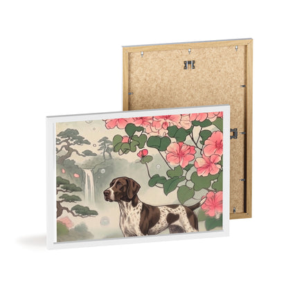 German Shorthaired Pointer Japanese Style Art Poster - GSP Ukiyo-e Wall Art