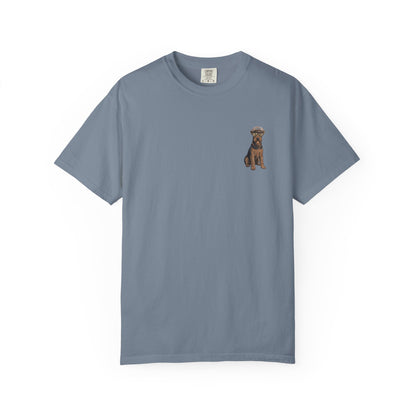 Cool Airedale Terrier Sailor Captain T-Shirt - Double-Sided Dog Tee