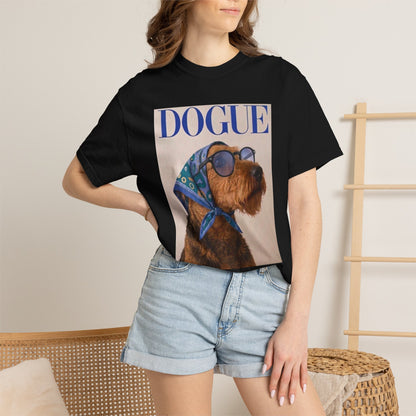 Airedale Terrier Comfort Colors DOGUE Magazine T-Shirt | Funny Dog Lover Tee