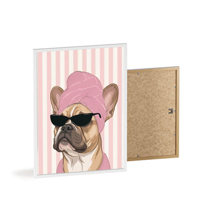 French Bulldog Bathroom Poster - Funny Frenchie Spa Wall Art