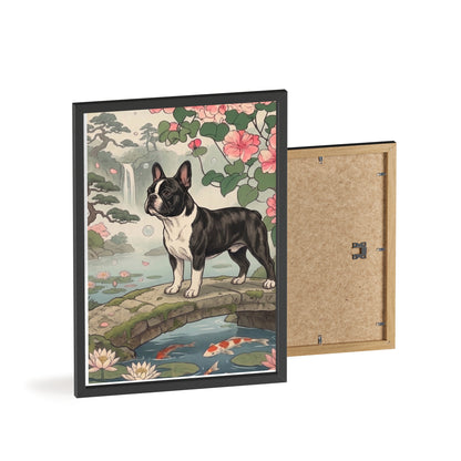 French Bulldog Japanese Style Art Poster - Vintage Frenchie Ukiyo-e Wall Art