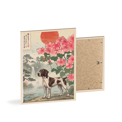 German Shorthaired Pointer Japanese Style Art Poster - GSP Ukiyo-e Wall Art