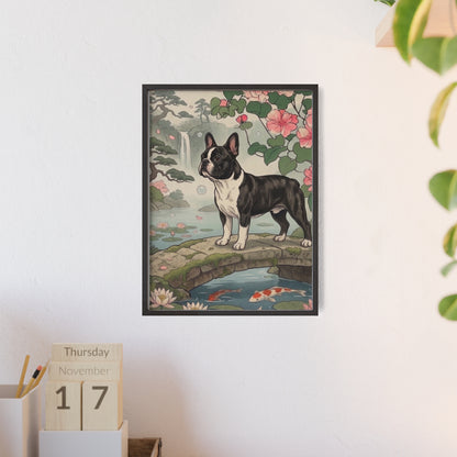French Bulldog Japanese Style Art Poster - Vintage Frenchie Ukiyo-e Wall Art