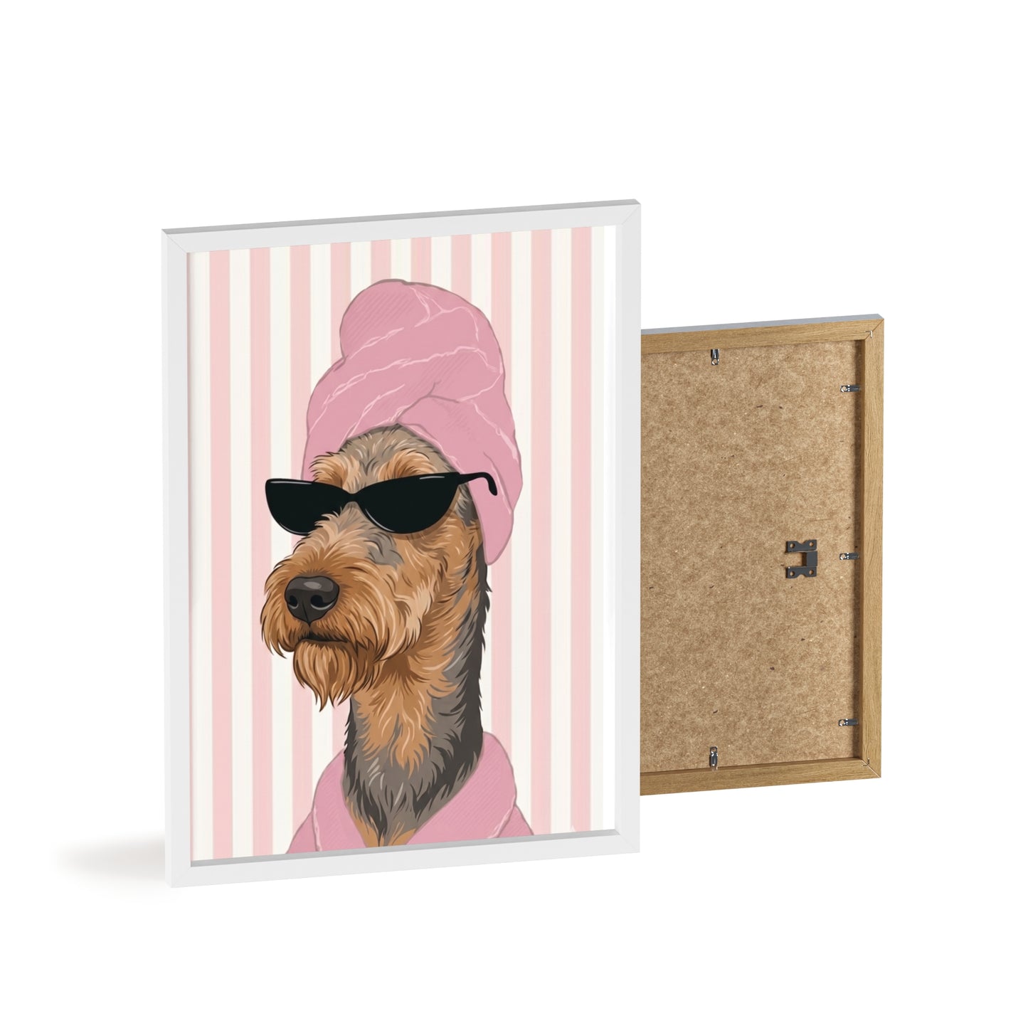 Airedale Terrier Bathroom Art Decor | Funny Dog Spa Poster & Canvas