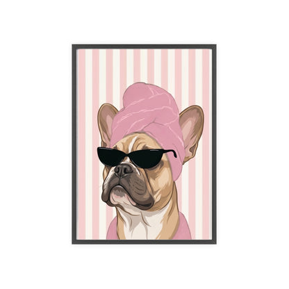 French Bulldog Bathroom Poster - Funny Frenchie Spa Wall Art