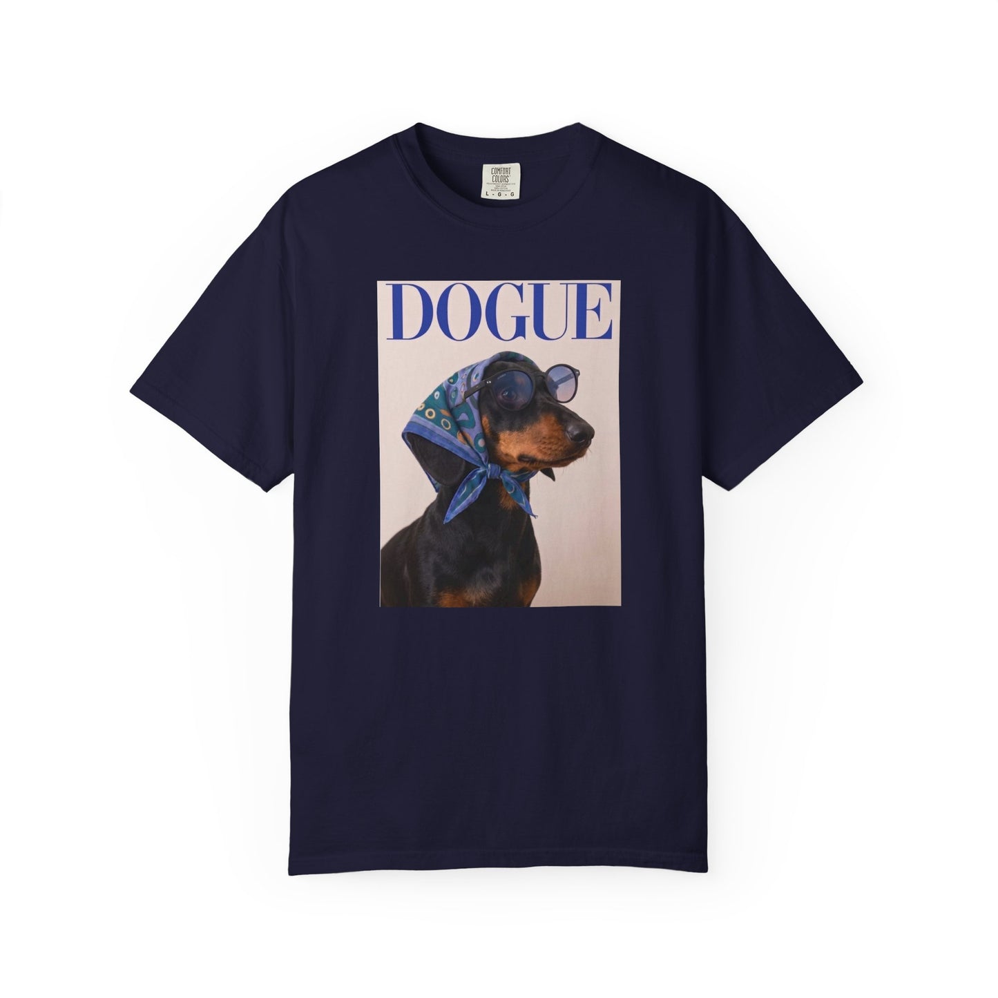 "DOGUE" Dachshund Fashion Magazine Graphic T-Shirt - Funny Wiener Dog Tee