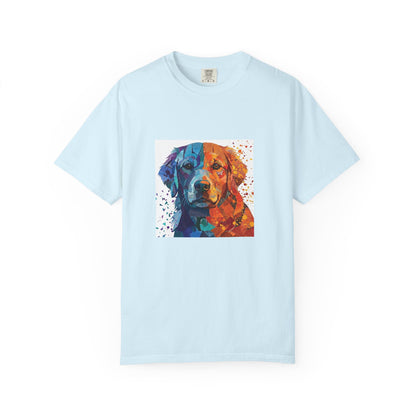 Golden Retriever Abstract Art Graphic T-Shirt - Colorful Pop Art Dog Tee