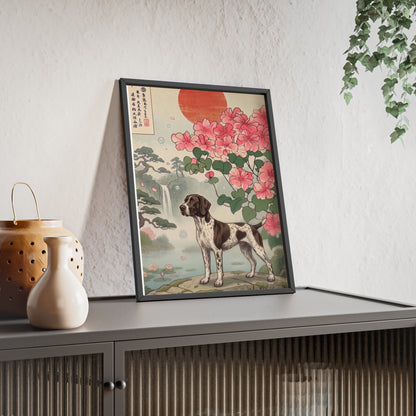 German Shorthaired Pointer Japanese Style Art Poster - GSP Ukiyo-e Wall Art