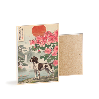 German Shorthaired Pointer Japanese Style Art Poster - GSP Ukiyo-e Wall Art