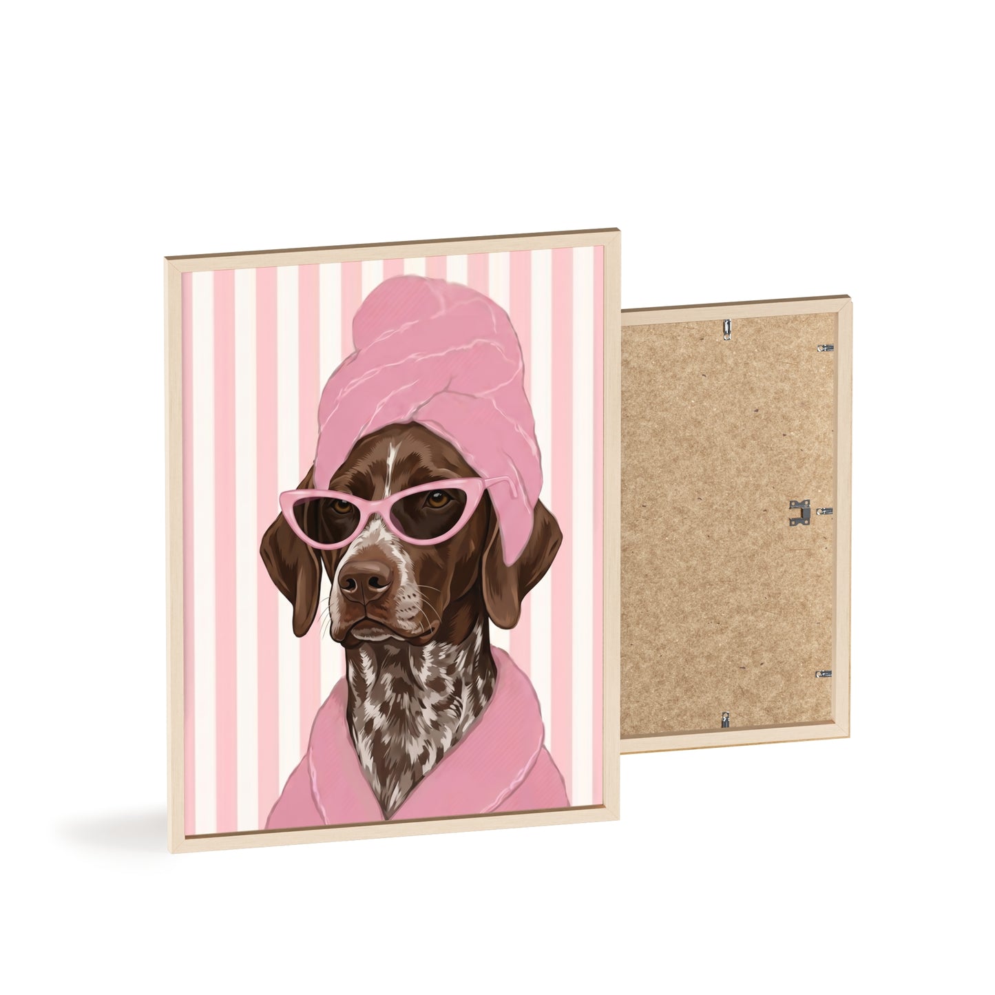 German Shorthaired Pointer Bathroom Poster - Funny Dog Spa Wall Art