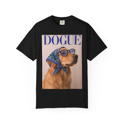 Golden Retriever DOGUE Magazine Graphic T-Shirt - Funny Dog Tee
