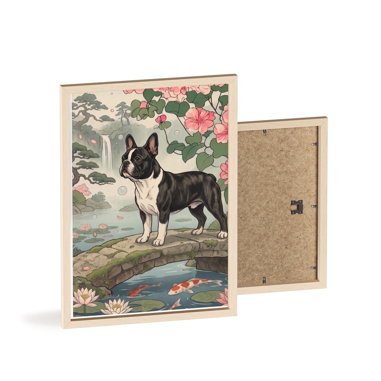 French Bulldog Japanese Style Art Poster - Vintage Frenchie Ukiyo-e Wall Art