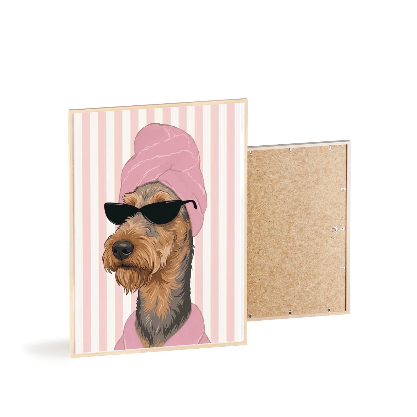 Airedale Terrier Bathroom Art Decor | Funny Dog Spa Poster & Canvas
