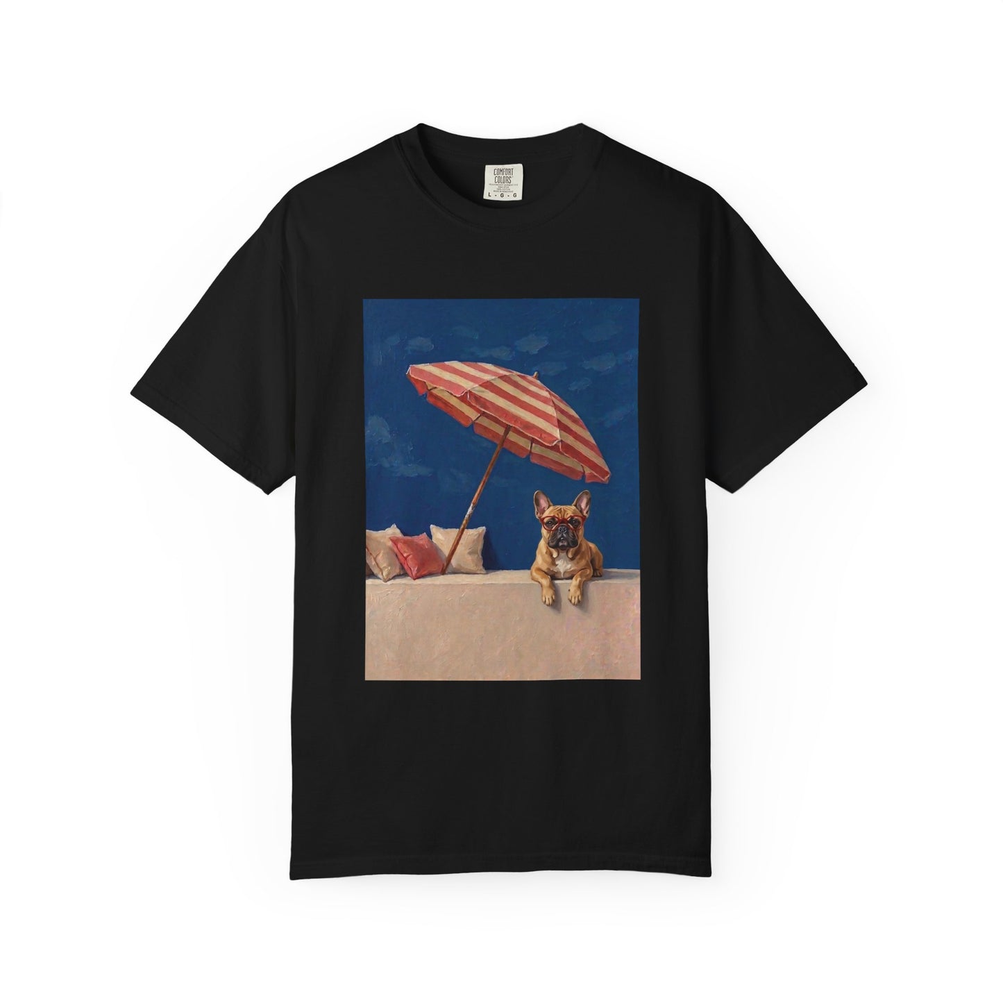 French Bulldog Beach Day Graphic T-Shirt - Vintage Summer Dog Tee