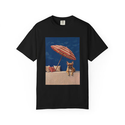 French Bulldog Beach Day Graphic T-Shirt - Vintage Summer Dog Tee