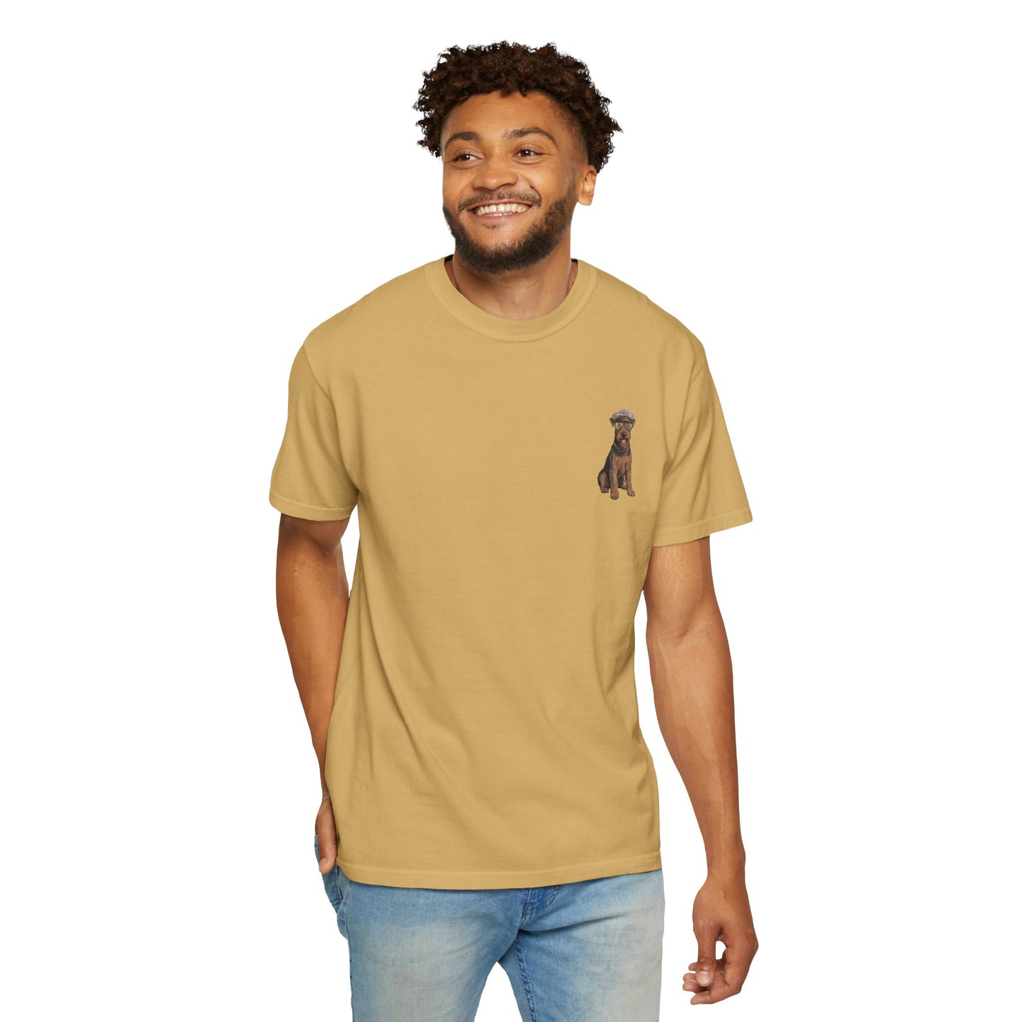 Cool Airedale Terrier Sailor Captain T-Shirt - Double-Sided Dog Tee