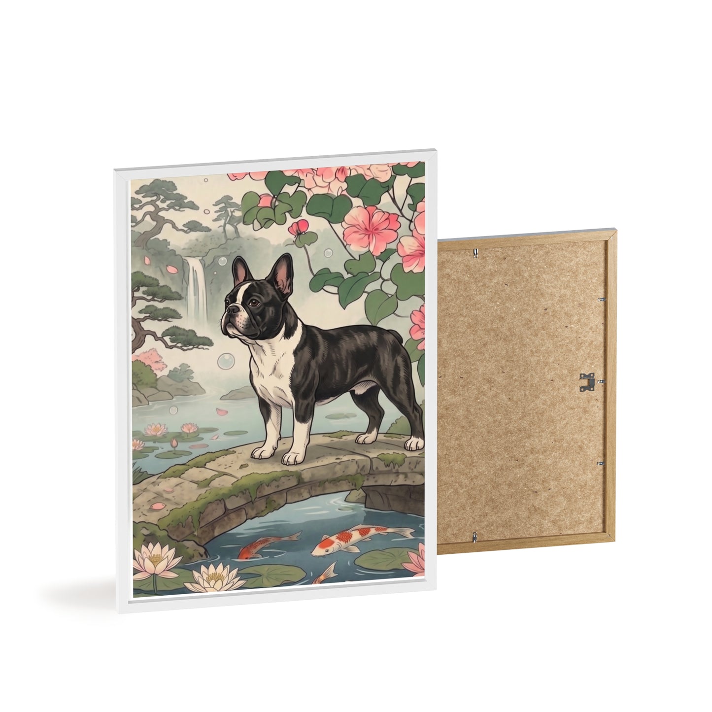French Bulldog Japanese Style Art Poster - Vintage Frenchie Ukiyo-e Wall Art