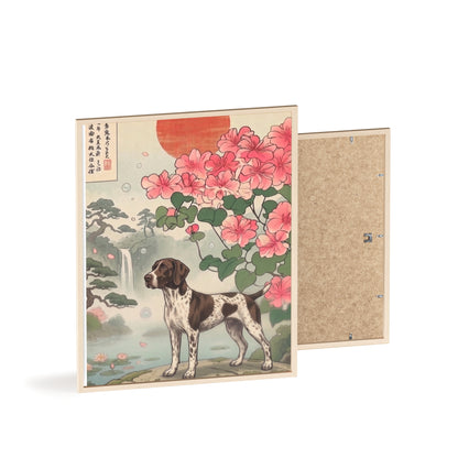 German Shorthaired Pointer Japanese Style Art Poster - GSP Ukiyo-e Wall Art