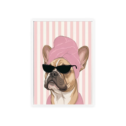 French Bulldog Bathroom Poster - Funny Frenchie Spa Wall Art