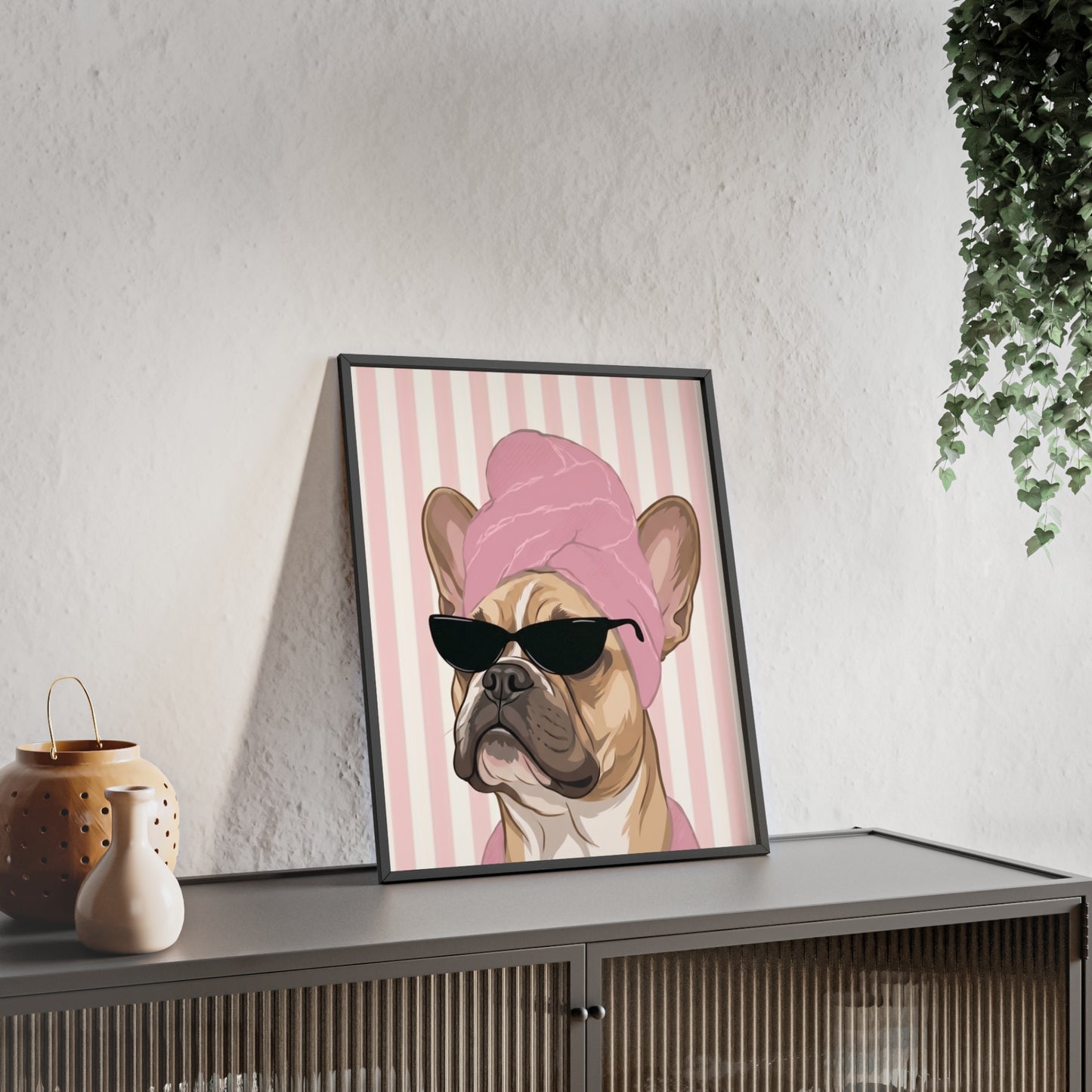 French Bulldog Bathroom Poster - Funny Frenchie Spa Wall Art