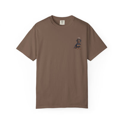 Cool Dachshund Captain T-Shirt - Funny Wiener Dog Graphic Tee