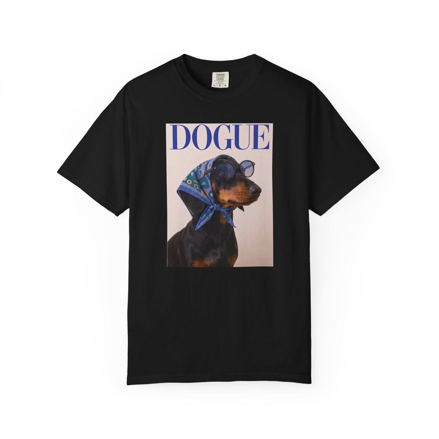 "DOGUE" Dachshund Fashion Magazine Graphic T-Shirt - Funny Wiener Dog Tee