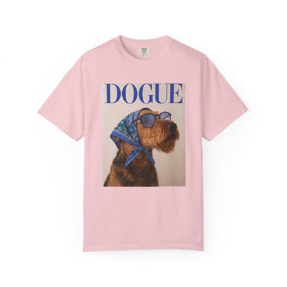 Airedale Terrier Comfort Colors DOGUE Magazine T-Shirt | Funny Dog Lover Tee