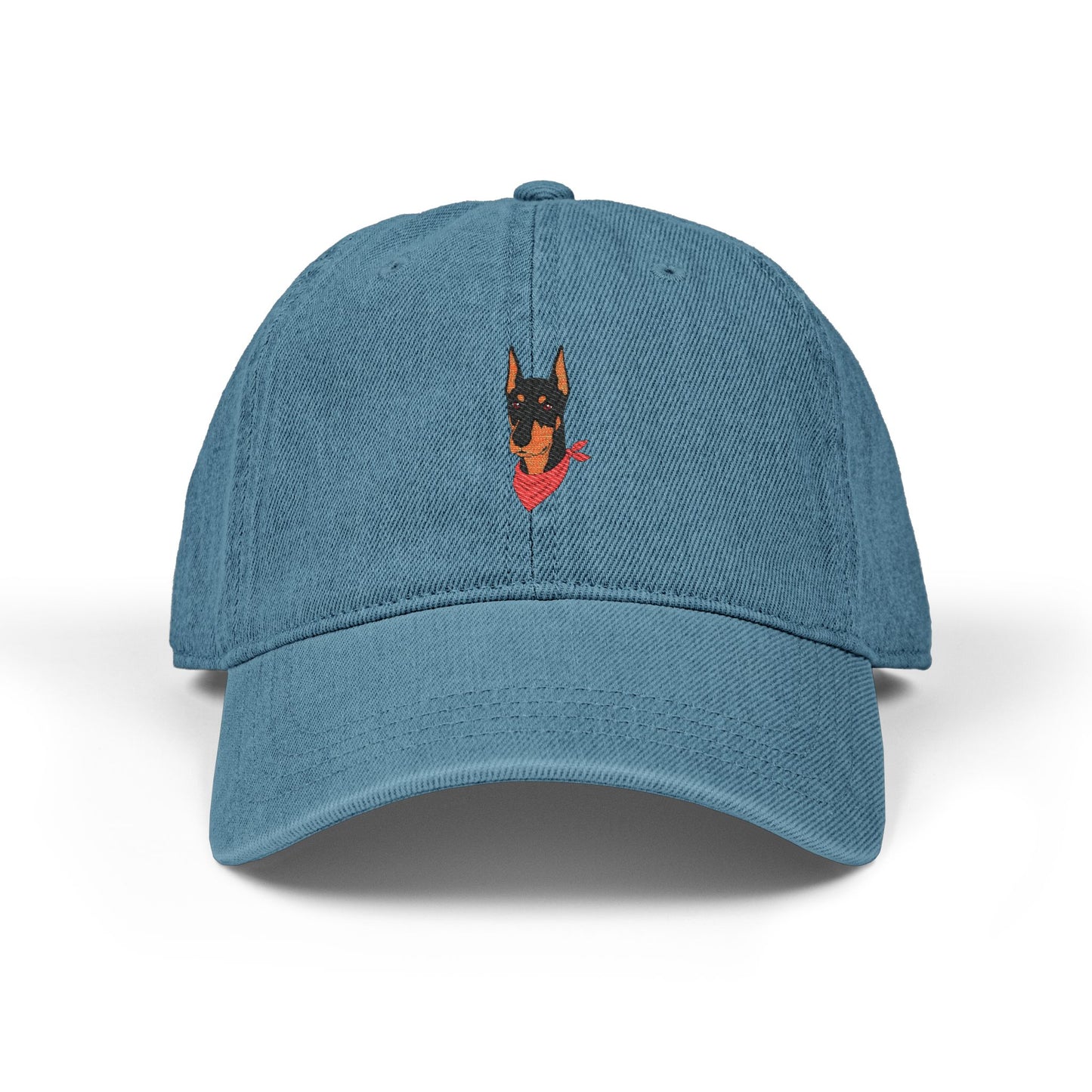 Doberman Washed Cotton Baseball Cap - Vintage Dog Dad Hat