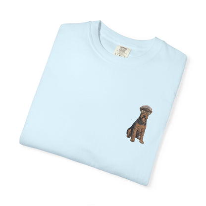 Cool Airedale Terrier Sailor Captain T-Shirt - Double-Sided Dog Tee