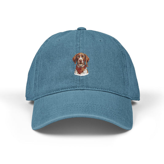 German Shorthaired Pointer Washed Cotton Baseball Cap - Vintage GSP Dad Hat