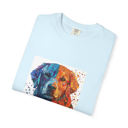 Golden Retriever Abstract Art Graphic T-Shirt - Colorful Pop Art Dog Tee