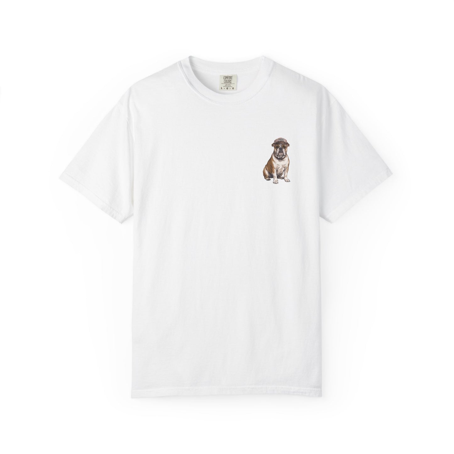 Cool English Bulldog Sailor Captain T-Shirt - Double-Sided Dog Tee