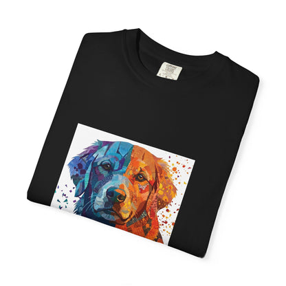 Golden Retriever Abstract Art Graphic T-Shirt - Colorful Pop Art Dog Tee
