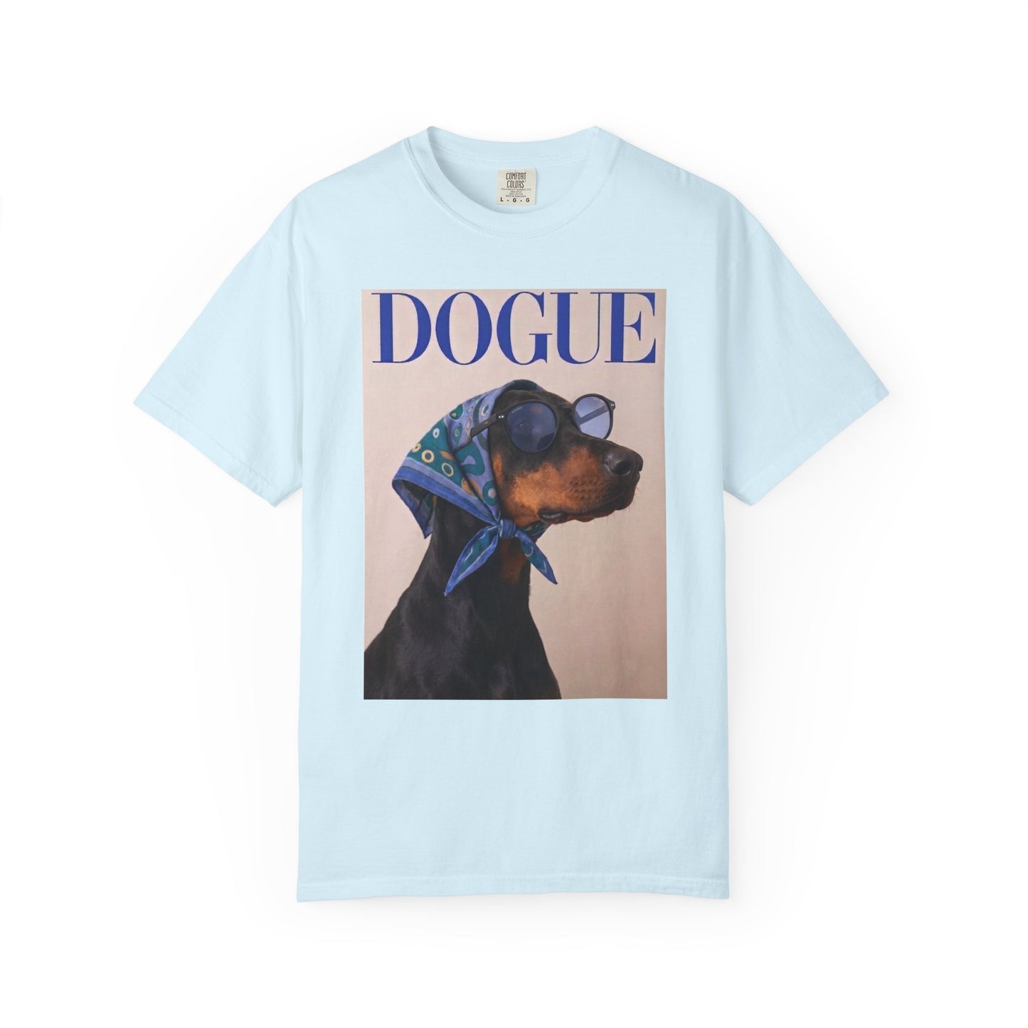 Doberman DOGUE Magazine Graphic T-Shirt - Funny Dog Tee
