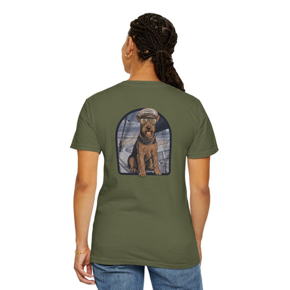 Cool Airedale Terrier Sailor Captain T-Shirt - Double-Sided Dog Tee