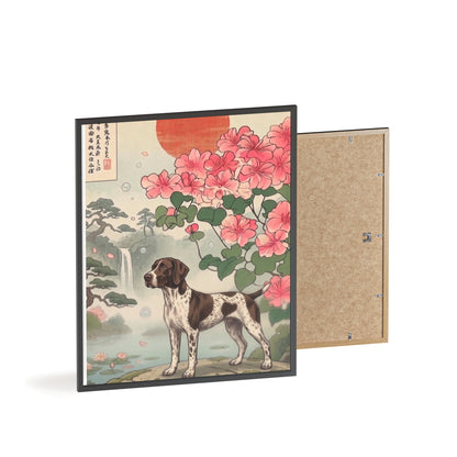 German Shorthaired Pointer Japanese Style Art Poster - GSP Ukiyo-e Wall Art