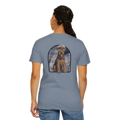 Cool Airedale Terrier Sailor Captain T-Shirt - Double-Sided Dog Tee