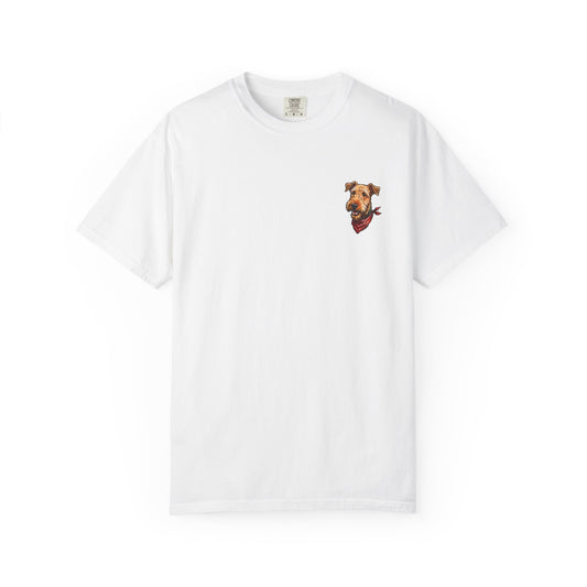 Beach AIREDALE TERRIER Dog On A Boat T-Shirt -  BOAT Day Pet Lover Crewneck