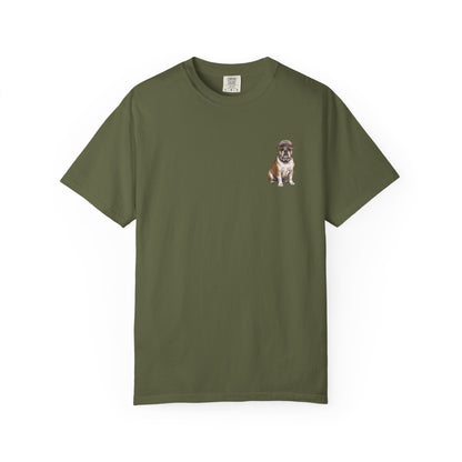 Cool English Bulldog Sailor Captain T-Shirt - Double-Sided Dog Tee