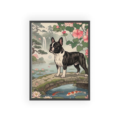 French Bulldog Japanese Style Art Poster - Vintage Frenchie Ukiyo-e Wall Art
