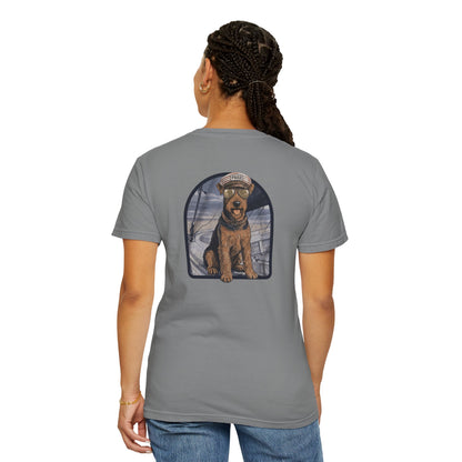 Cool Airedale Terrier Sailor Captain T-Shirt - Double-Sided Dog Tee