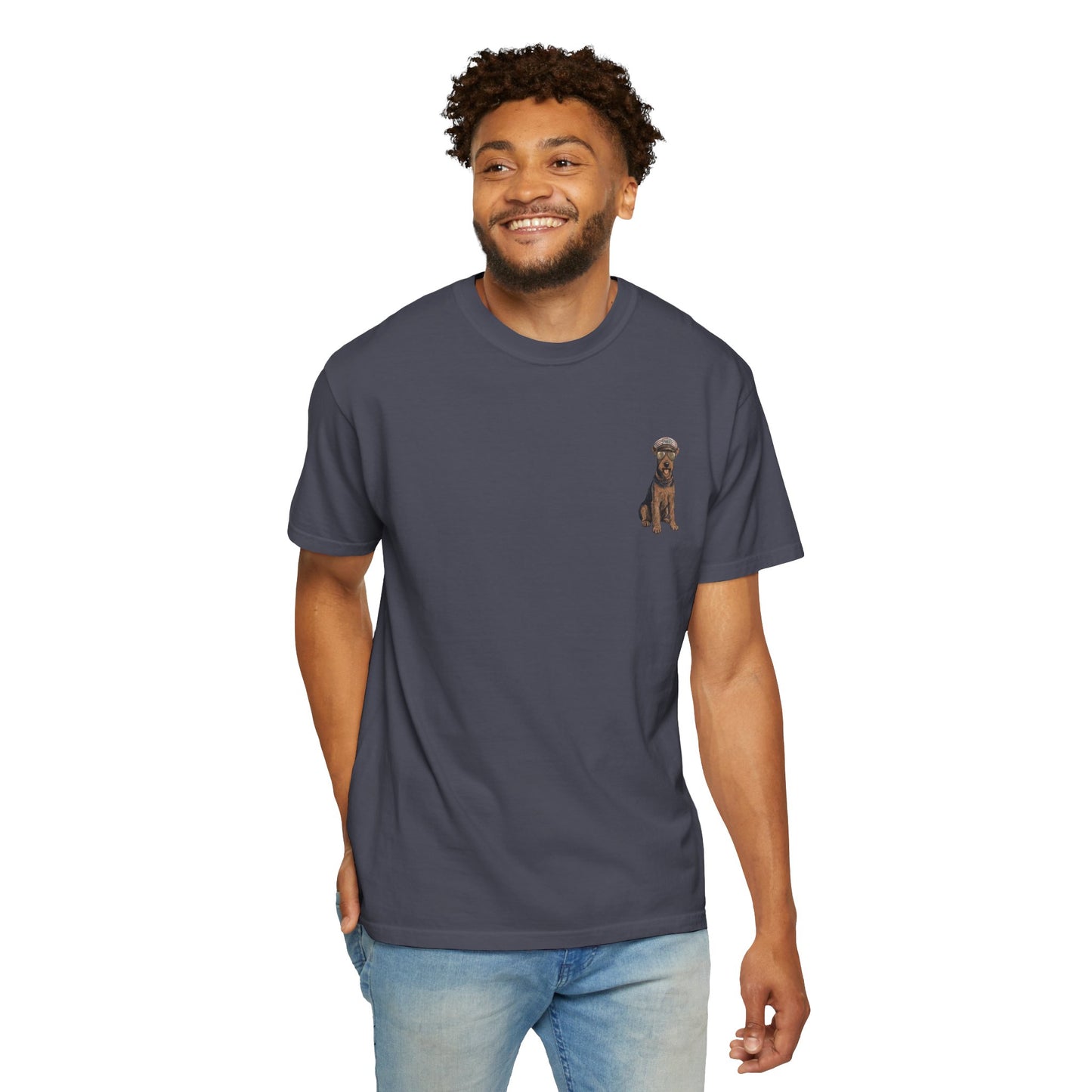 Cool Airedale Terrier Sailor Captain T-Shirt - Double-Sided Dog Tee