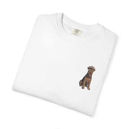 Cool Airedale Terrier Sailor Captain T-Shirt - Double-Sided Dog Tee