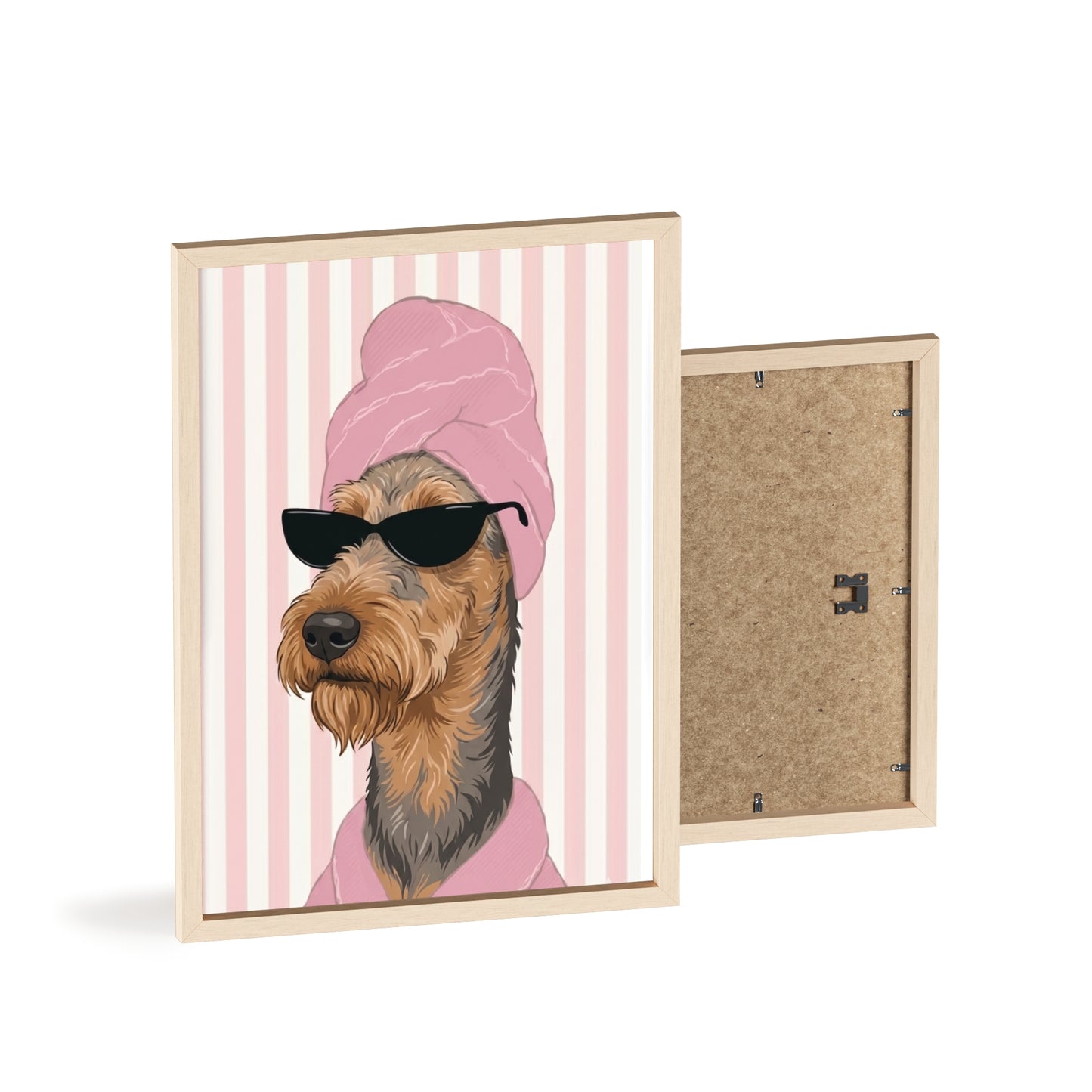 Airedale Terrier Bathroom Art Decor | Funny Dog Spa Poster & Canvas