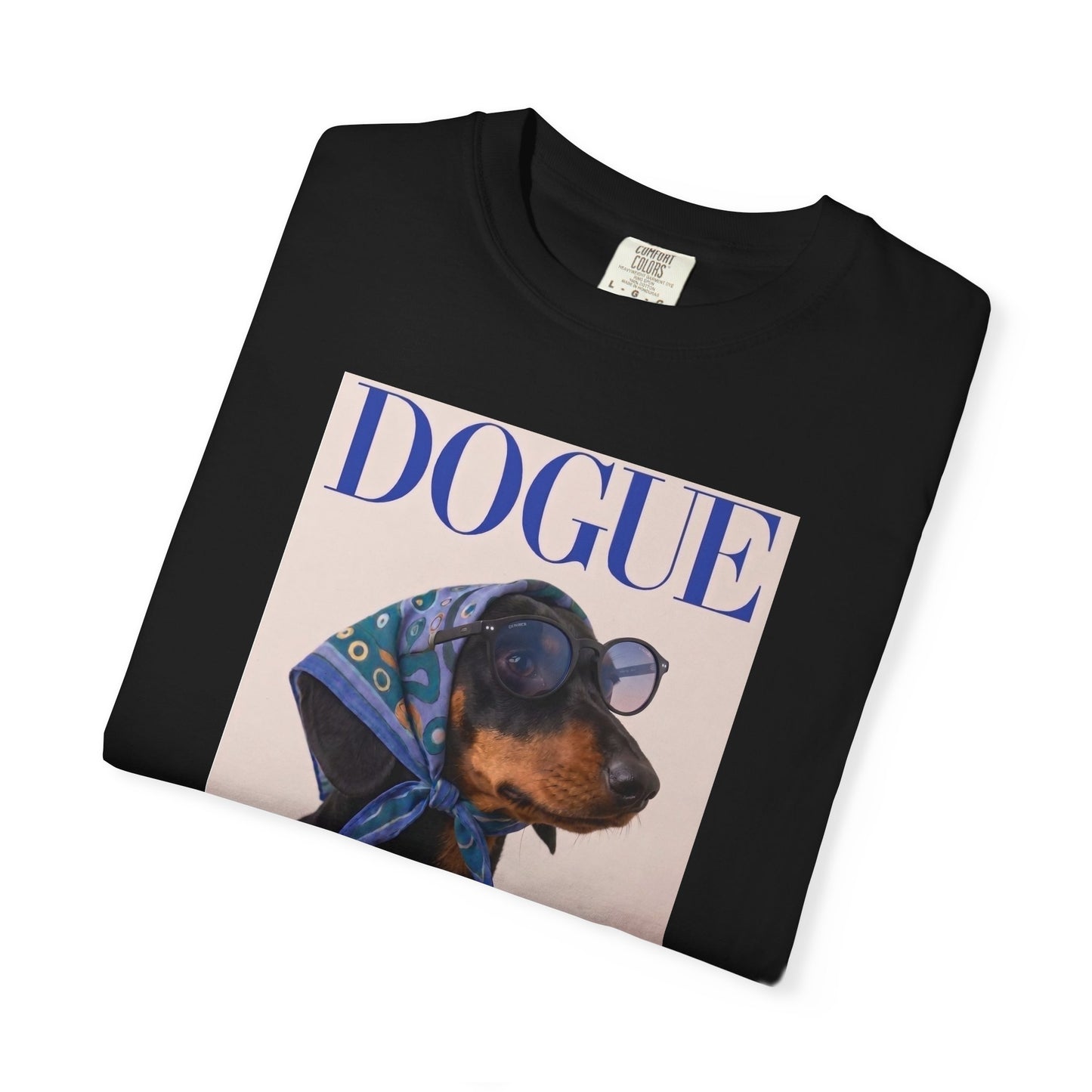"DOGUE" Dachshund Fashion Magazine Graphic T-Shirt - Funny Wiener Dog Tee