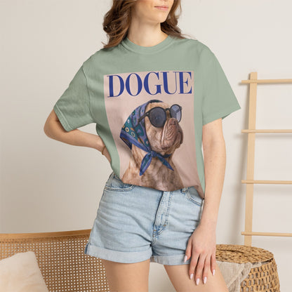 French Bulldog DOGUE Magazine Graphic T-Shirt - Funny Frenchie Tee