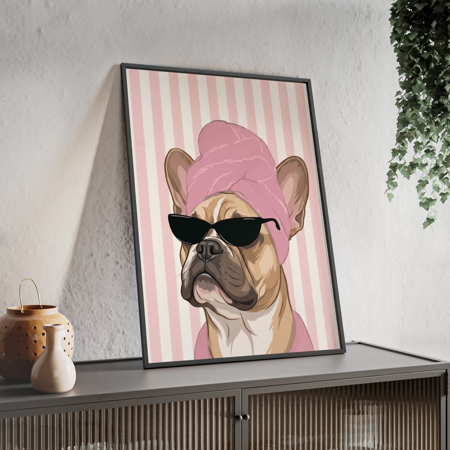 French Bulldog Bathroom Poster - Funny Frenchie Spa Wall Art