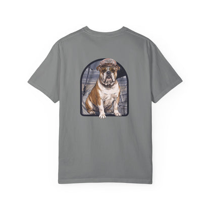 Cool English Bulldog Sailor Captain T-Shirt - Double-Sided Dog Tee