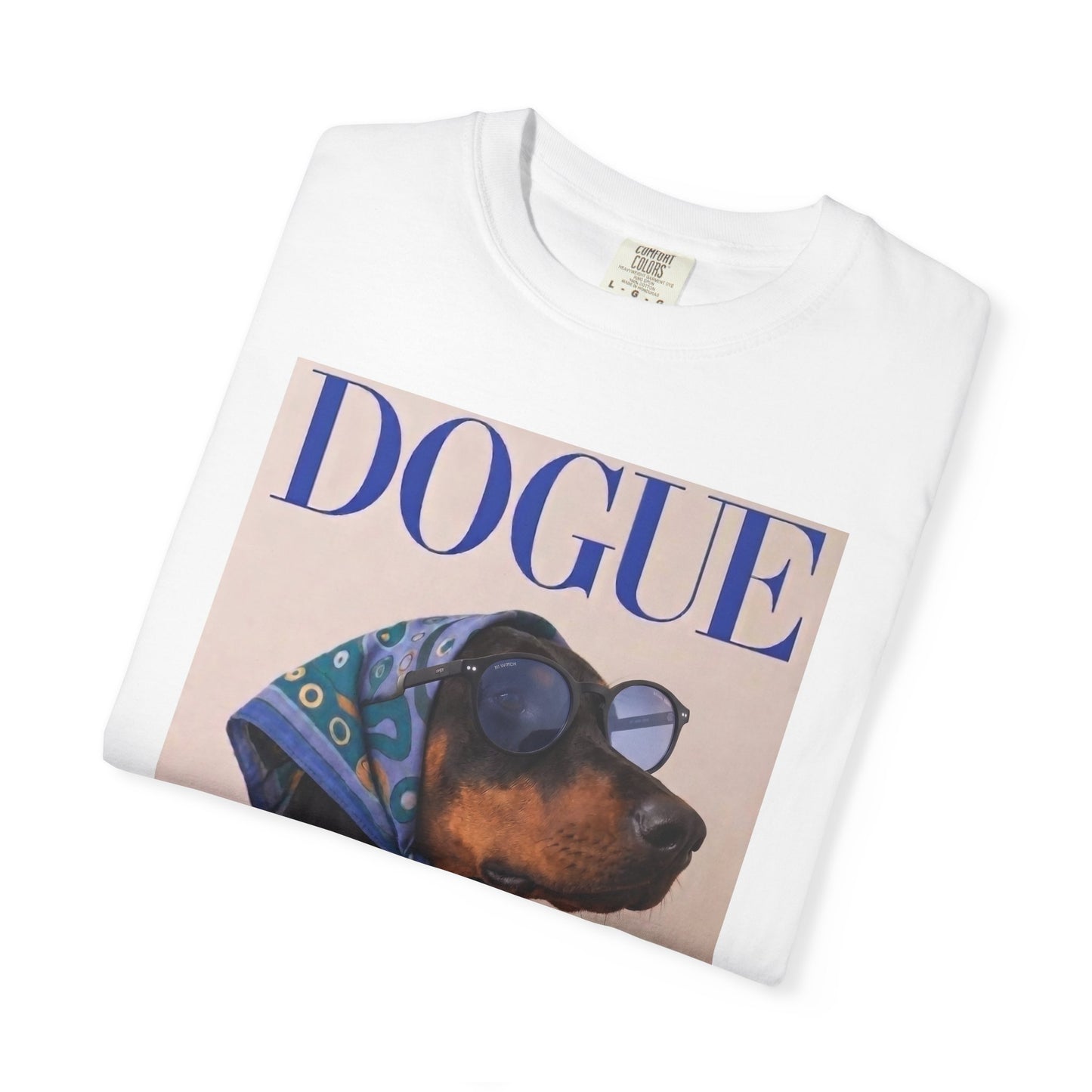 Doberman DOGUE Magazine Graphic T-Shirt - Funny Dog Tee